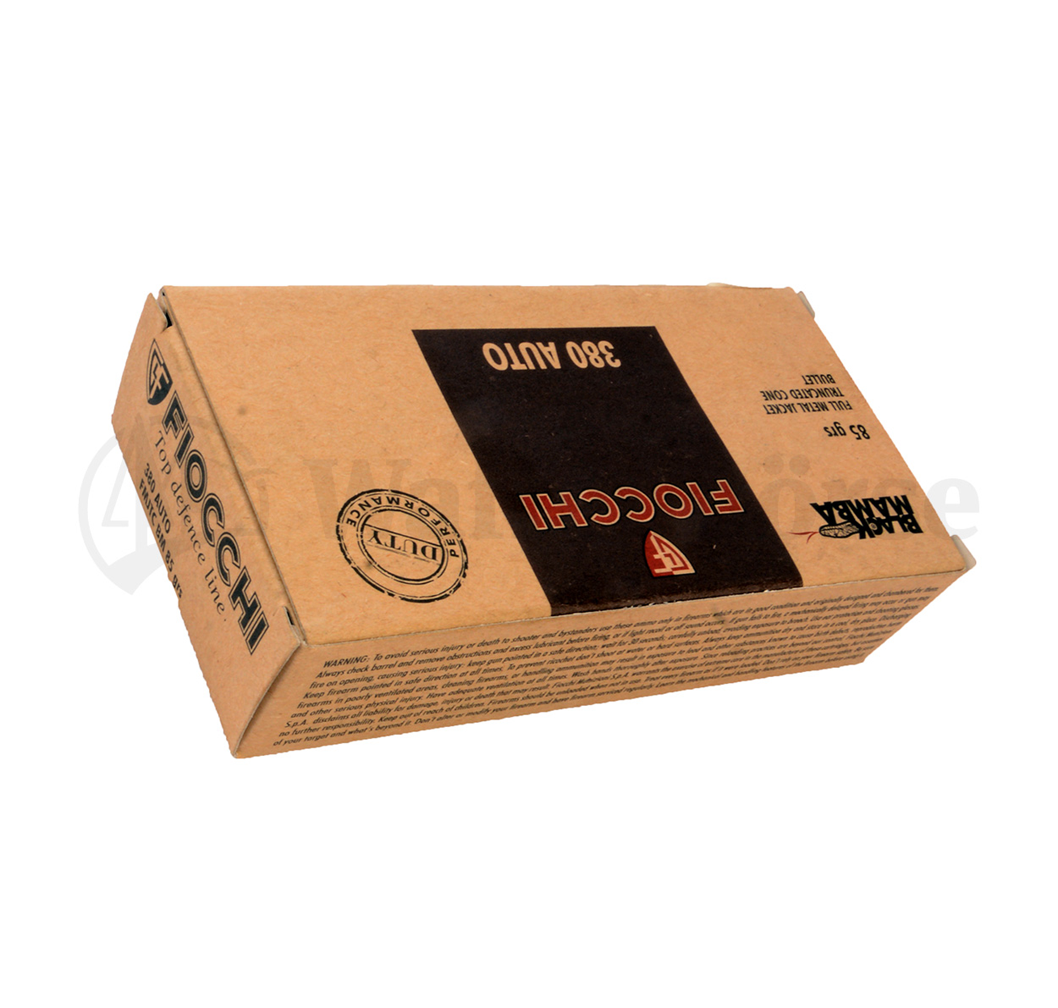 FIOCCHI .380 Auto  FMJTC Black Mamba 85gr