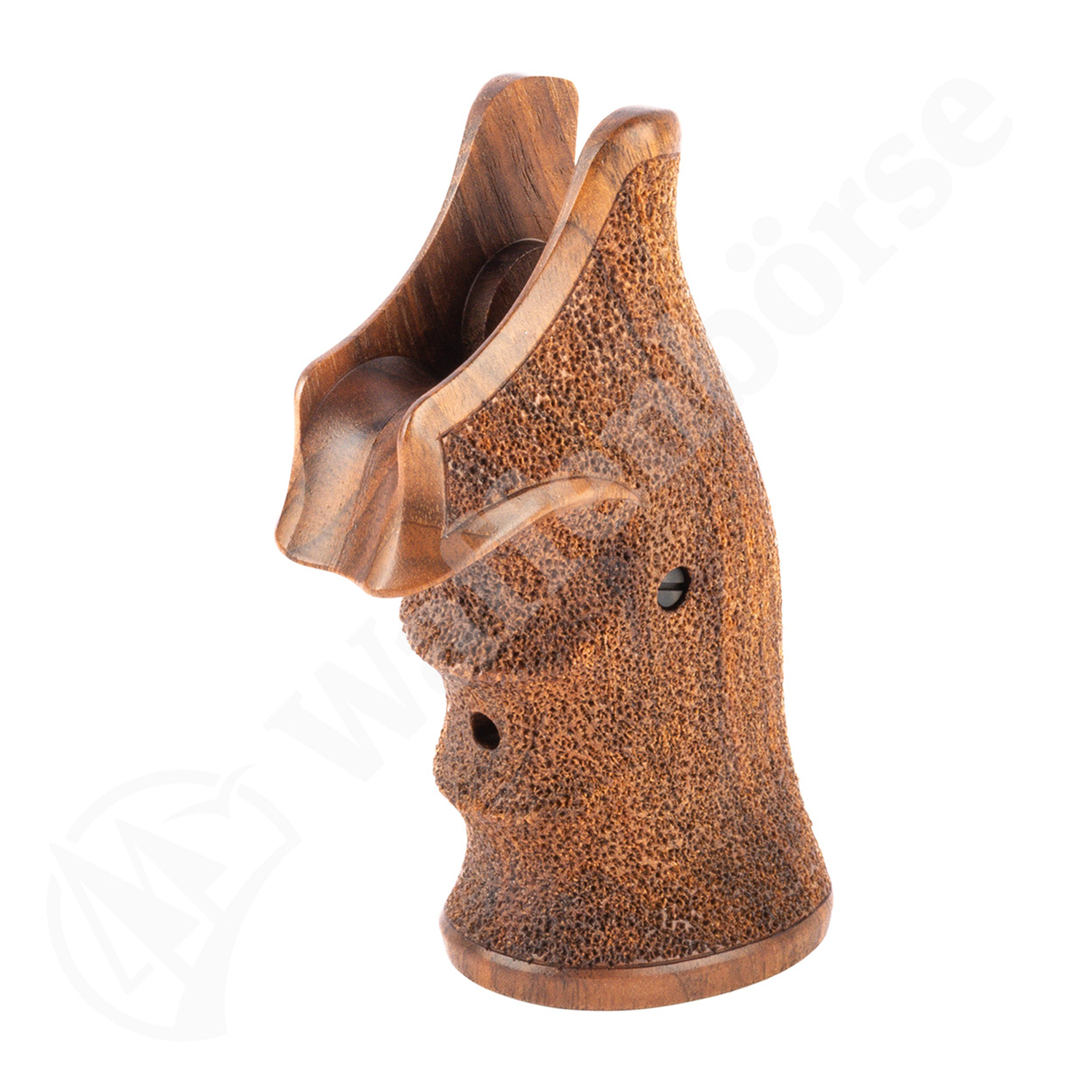 NILL Holz-Griffschalen Rhomlas für S&W N Rahmen Round Butt. Stark tailliert für Speedloader geeignet mit Fingerrillen und offenem Griffrücken.