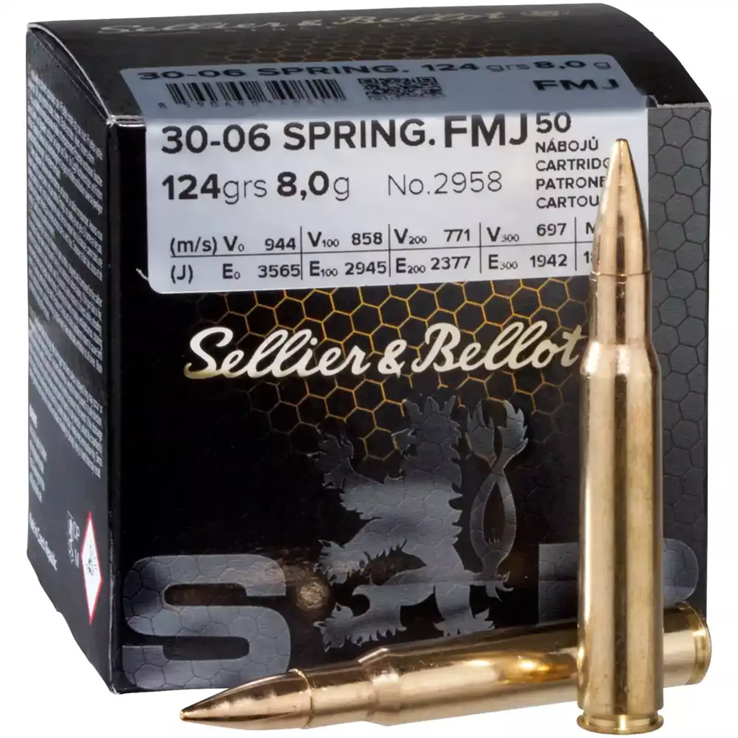 Sellier & Bellot .30-06 Spring. FMJ 8g