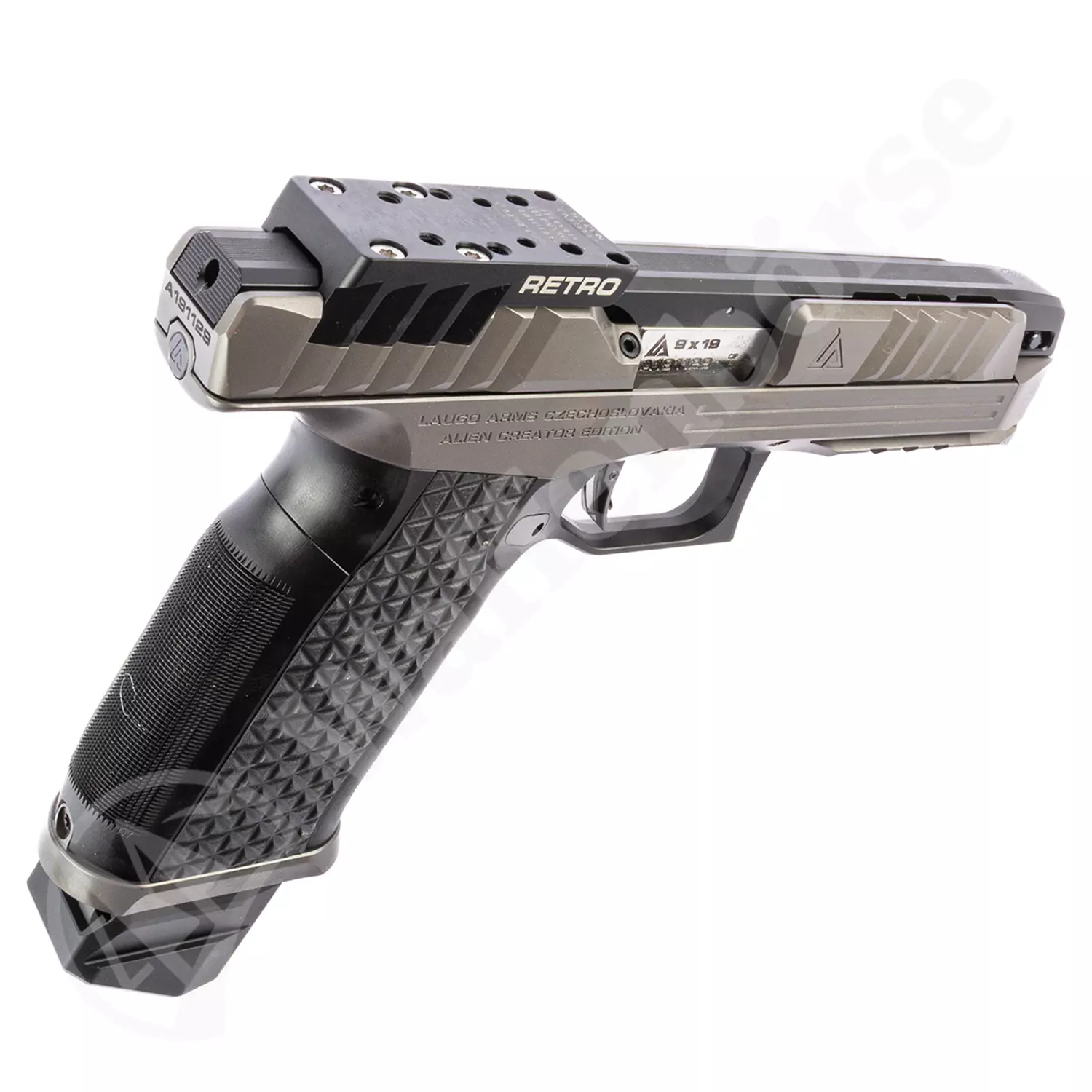 Laugo Arms Alien Creator Evolution Retro Kit Grau/Schwarz Pistole 9mm para