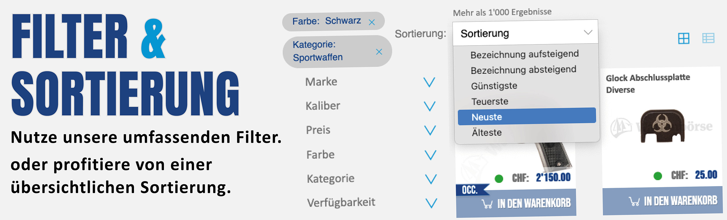 Filter & Sortierung