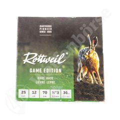 Rottweil Schrotpatrone Game Edition Hase 12/70 Nr. 3 / 3,50mm