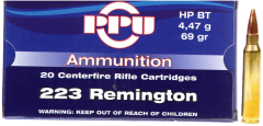 PARTIZAN  PPU Match   .223 Remington HP BT  4.47g / 69grain